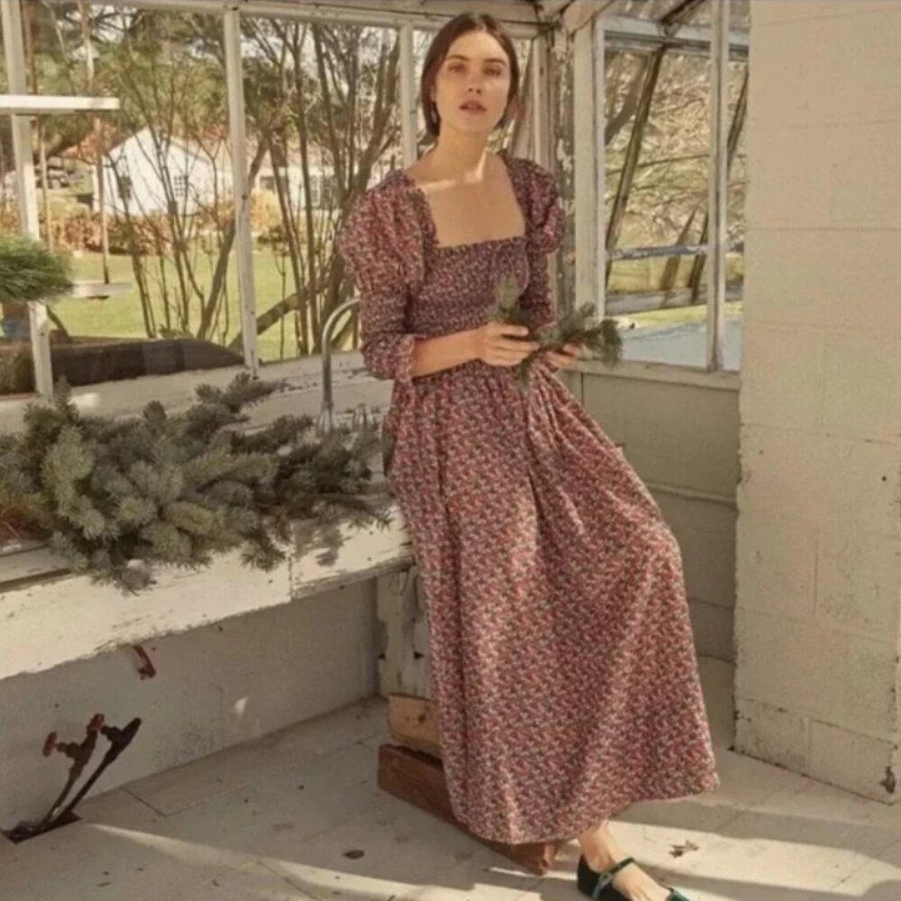 Doen Size Bijou Dress in Roseraie Floral Print